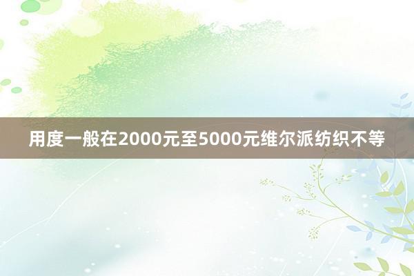 用度一般在2000元至5000元维尔派纺织不等